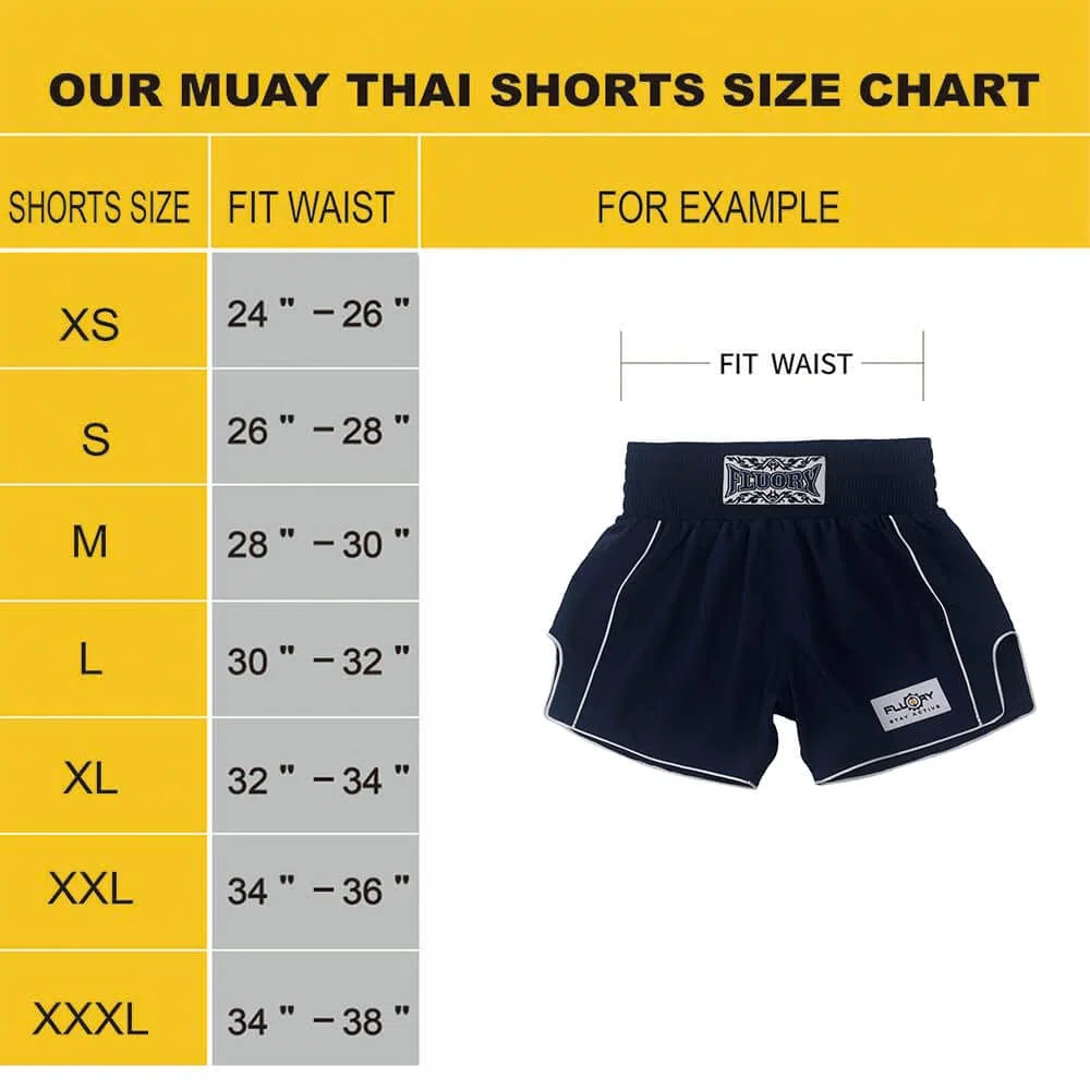 FLUORY Pantalones Cortos de Boxeo Muay Thai Simples y Elegantes Pantalones Cortos de Nailon Suave y Suave para Combatir Frapple, Negro, Medium