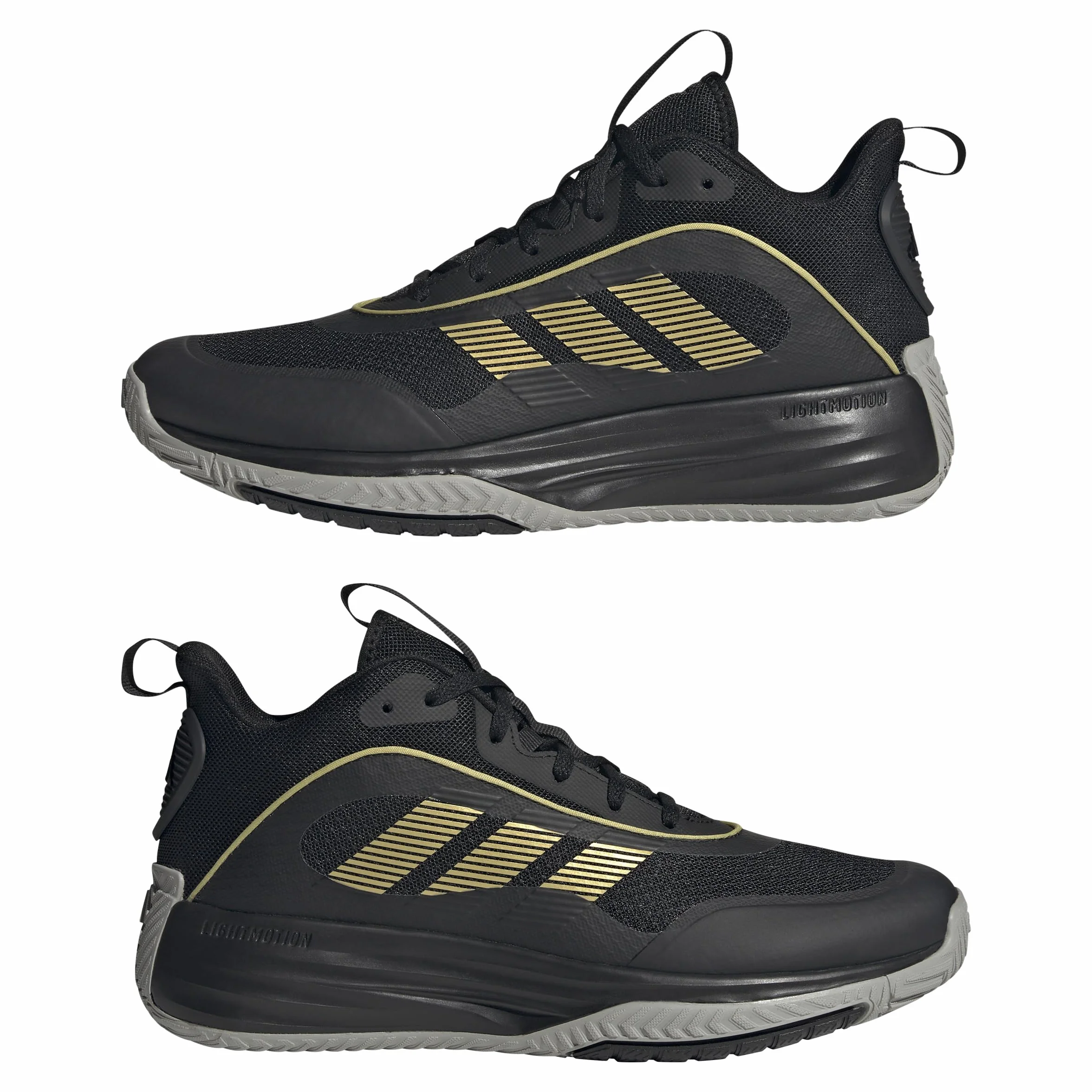 adidas Own The Game 3 Shoes Core Black Gold Metallic Mgh Solid Grey 47 1/3 EU