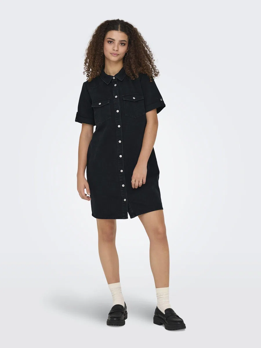 ONLY Onllisa S/S Dnm Dress Gua Onllisa S/S Dnm Dress Gua Mujer (Pack de 1)