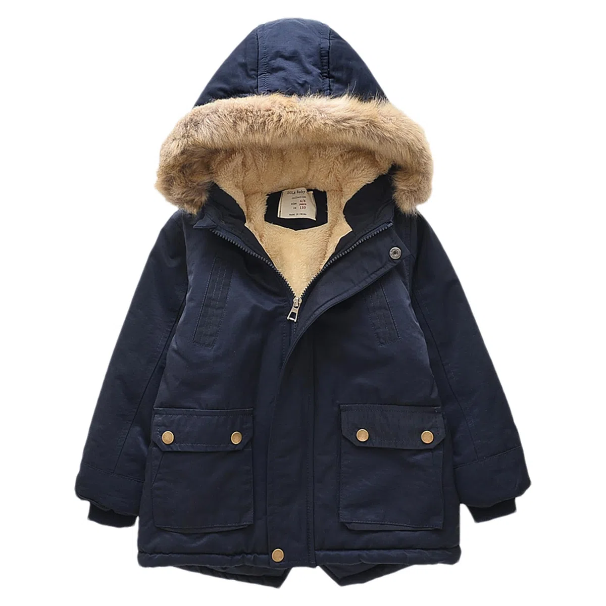 amropi Niño Invierno Chaqueta con Capucha Abrigos Forro Polar Parka Cálido Jacket por 3-11 años