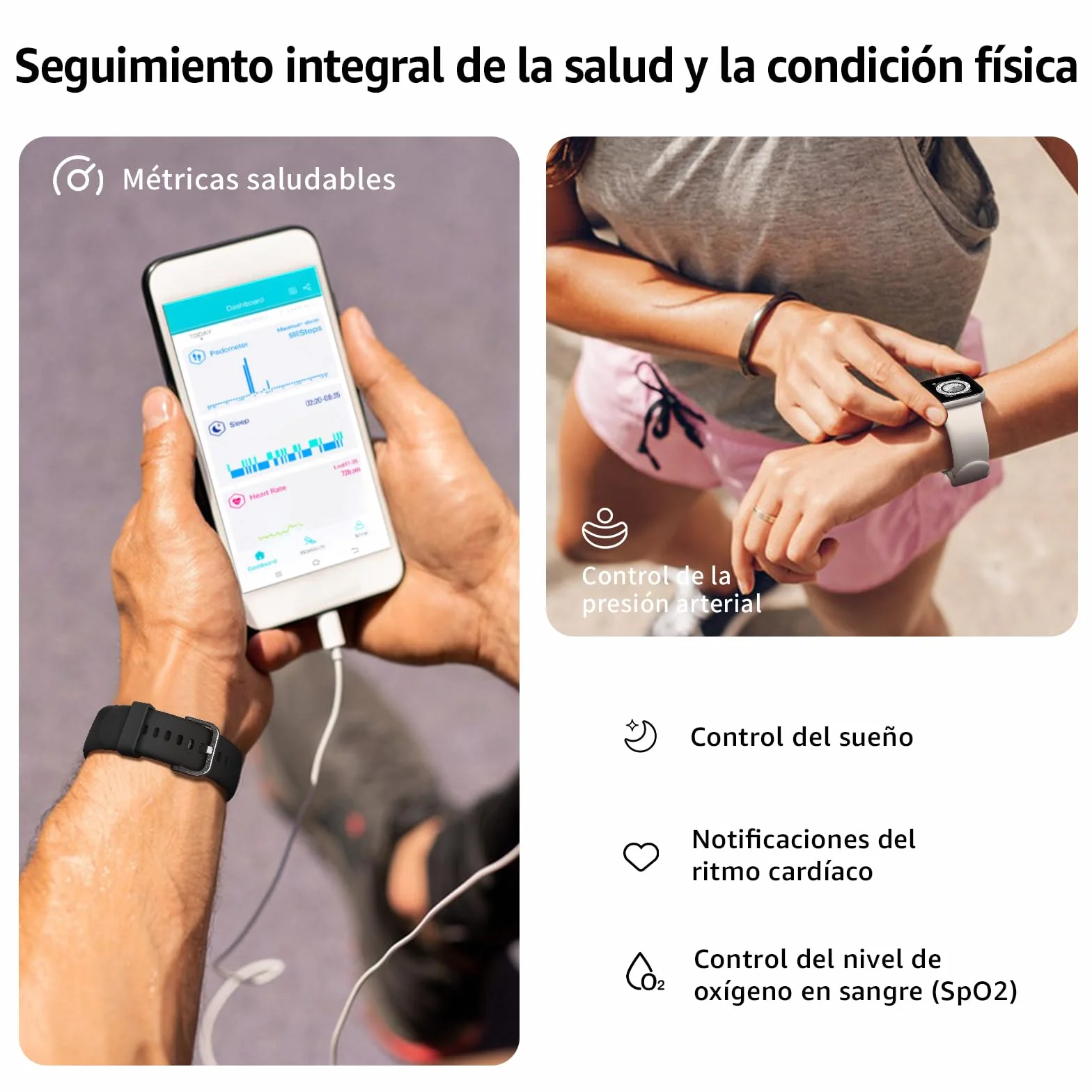 AcclaFit Reloj Inteligente Mujer Hombre, 1.85" Smartwatch con Llamadas Bluetooth, 140+ Modos Deportivos con SpO2/Pulsómetro/Monitor de Sueño/Podómetro, Impermeable IP68 para Android iOS Skyblue