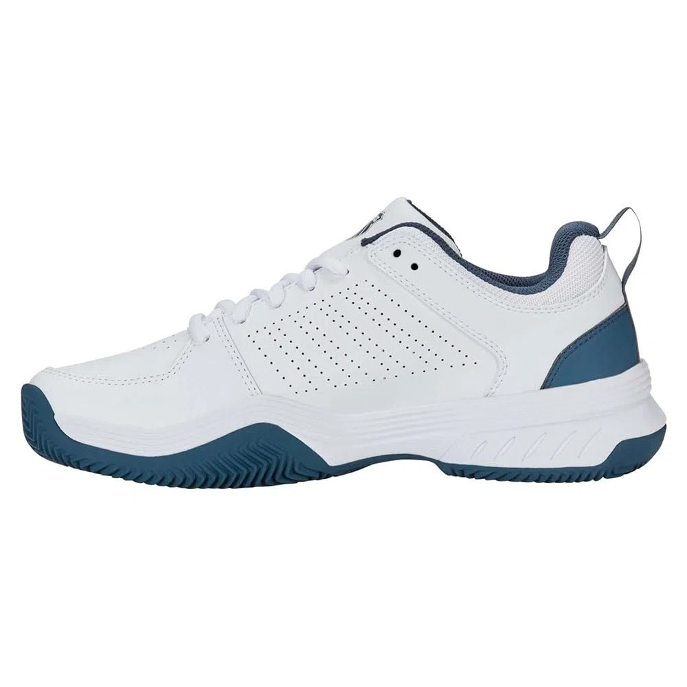 K-Swiss Court Express 2 - Tenis para Hombre, Blanco/Negro/Rojo Marte