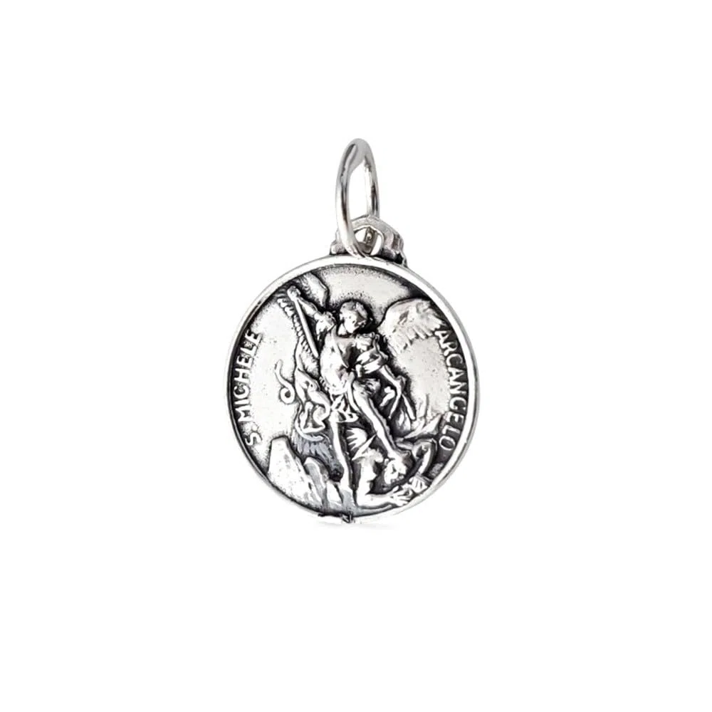 Colgante plata ley 925m 15mm. medalla San Miguel unisex