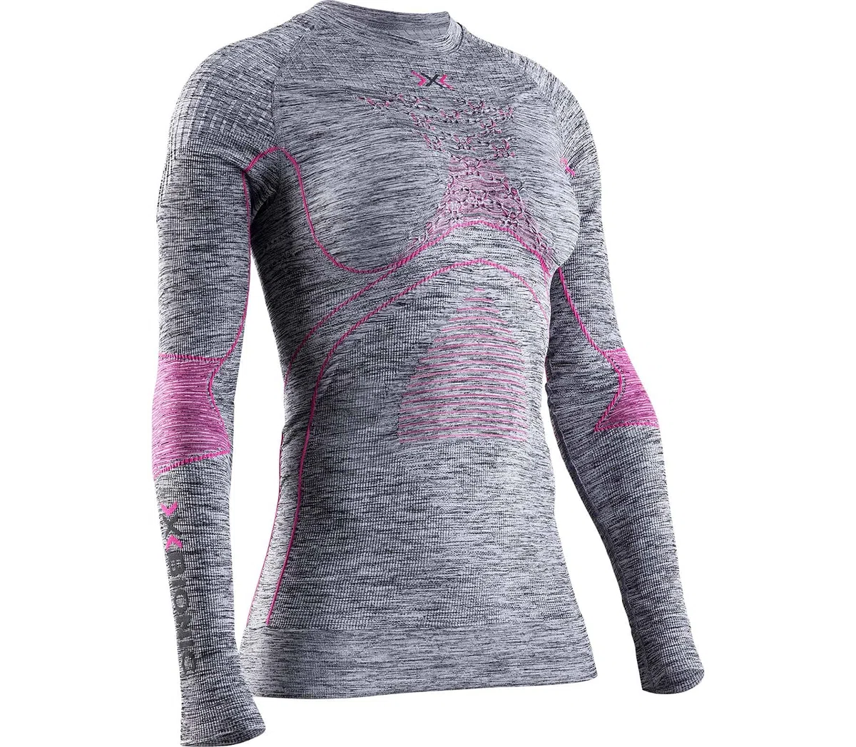 X-Bionic Energy Accumulator 4.0 Melange Shirt Round Neck Long Sleeves Women Capa De Base Camiseta Funcional Mujer