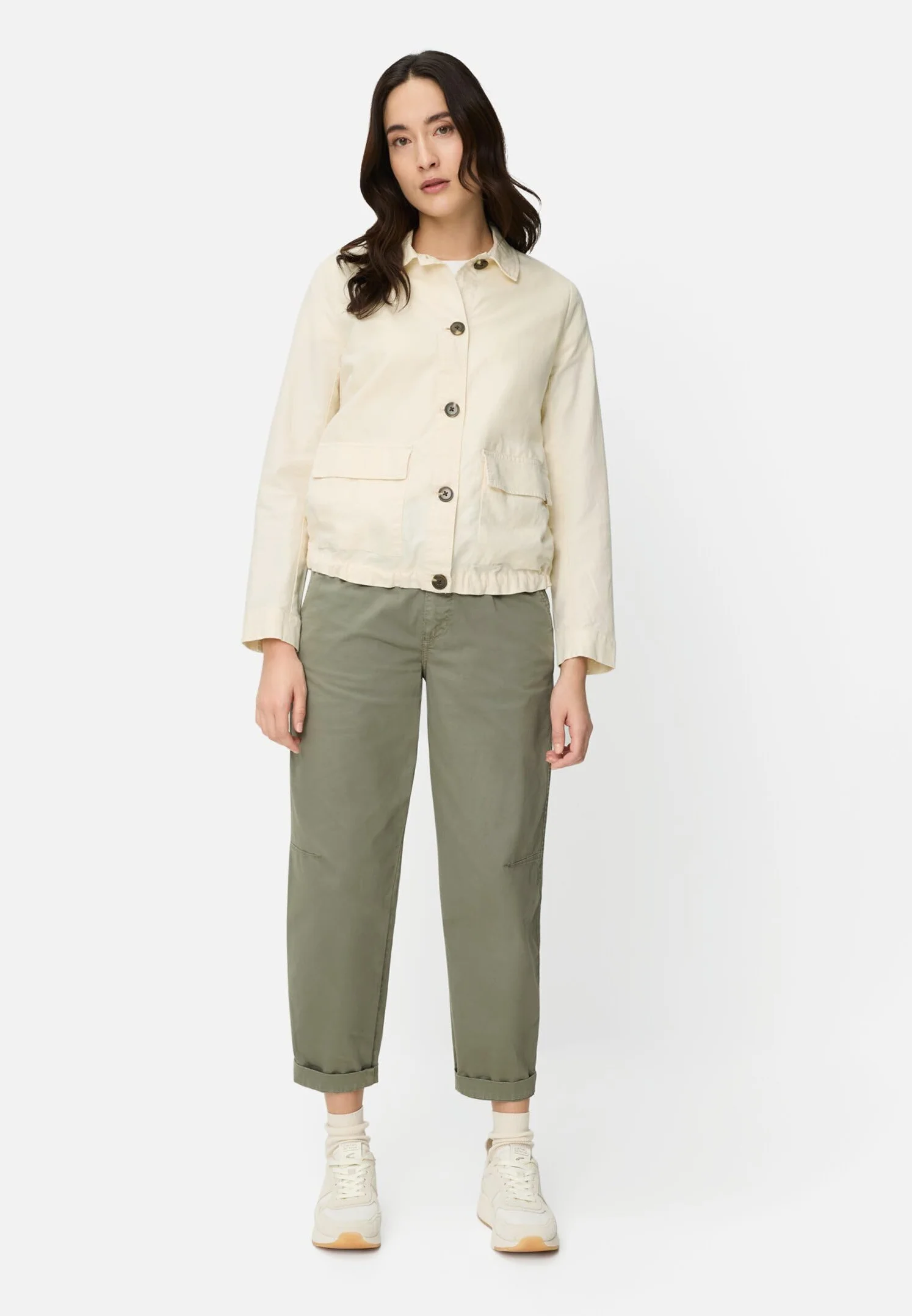 camel active 344190-5f98 Blazer Casual, Blanco, 44 Mujeres