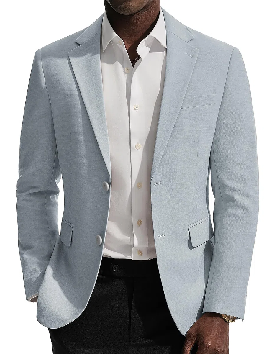 PJ PAUL JONES Sakko - Chaqueta deportiva de lino para hombre con 2 botones
