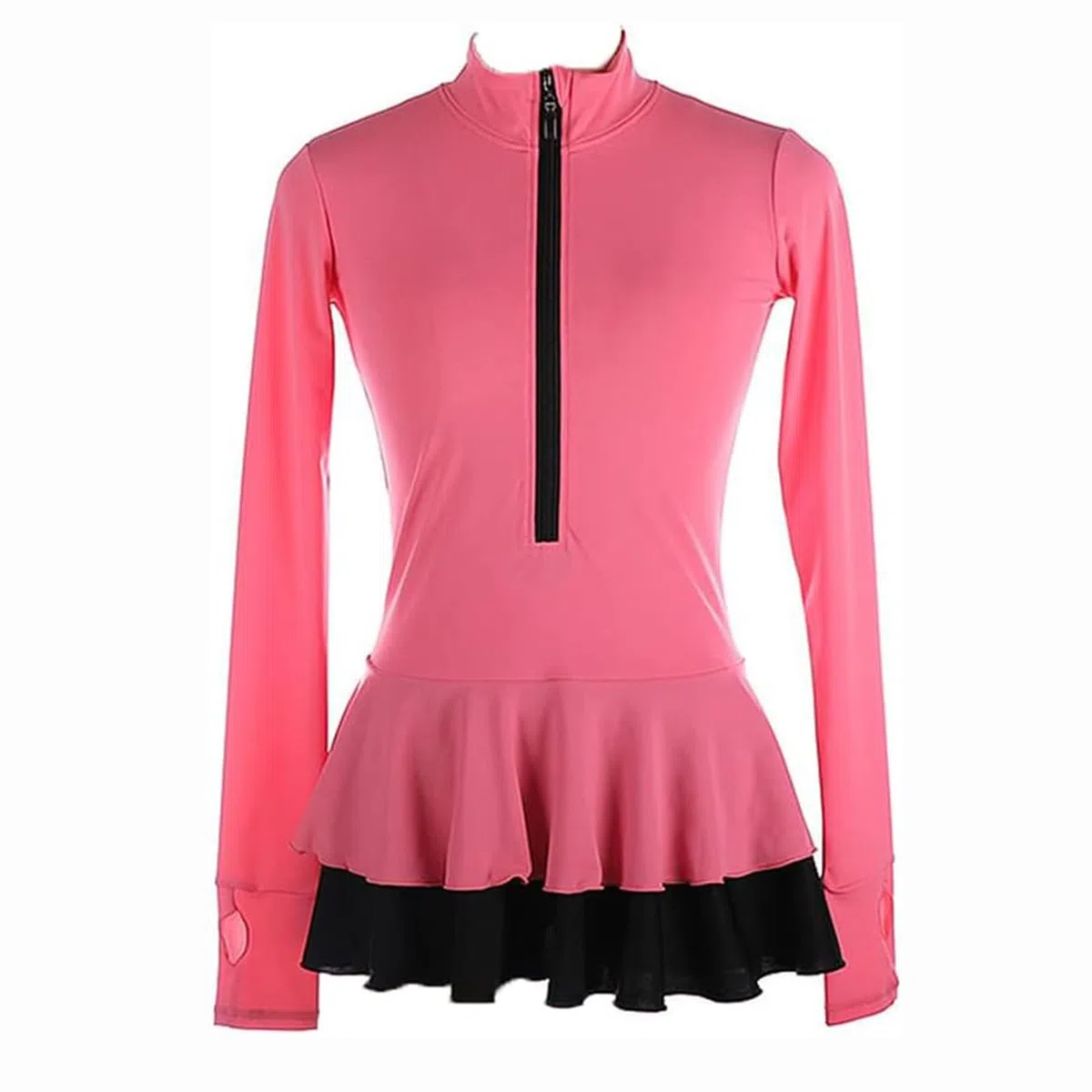 LIUHUO Chaqueta de patinaje artístico para niñas y adolescentes, color negro, abrigos para mujer