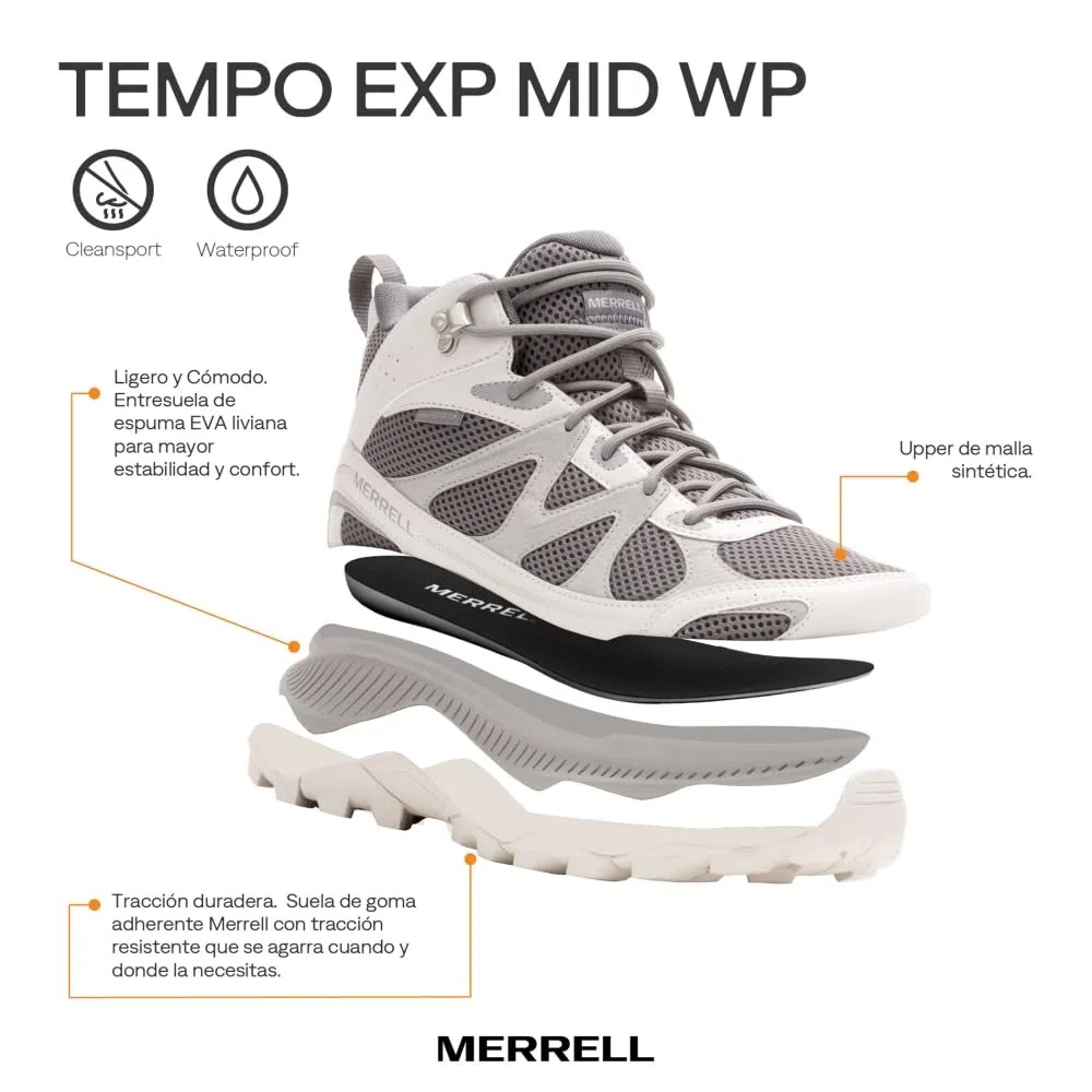 Merrell Tempo Sol Mid Wp ZapatillasHombre