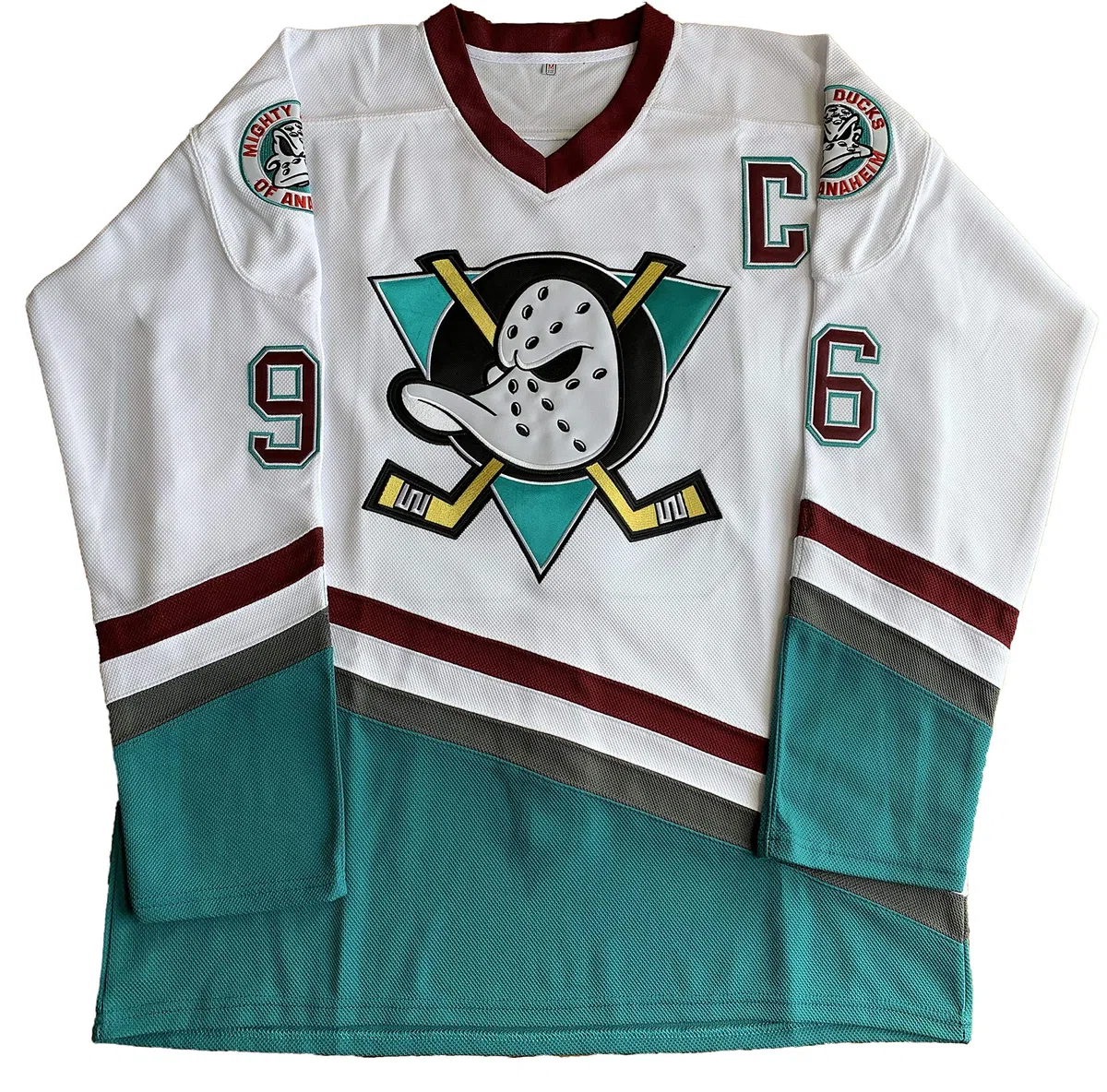 Hombres Mighty Ducks 33 Greg Goldberg 96 Charlie Conway 99 Adam Banks - Camisetas de hockey sobre hielo