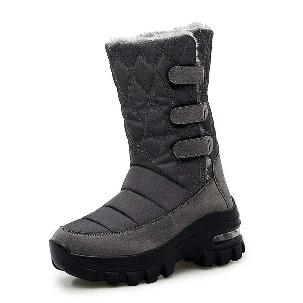 Botas de Nieve para Mujer Invierno Impermeable Forrado de Piel escarchada Bota Antideslizante cálida