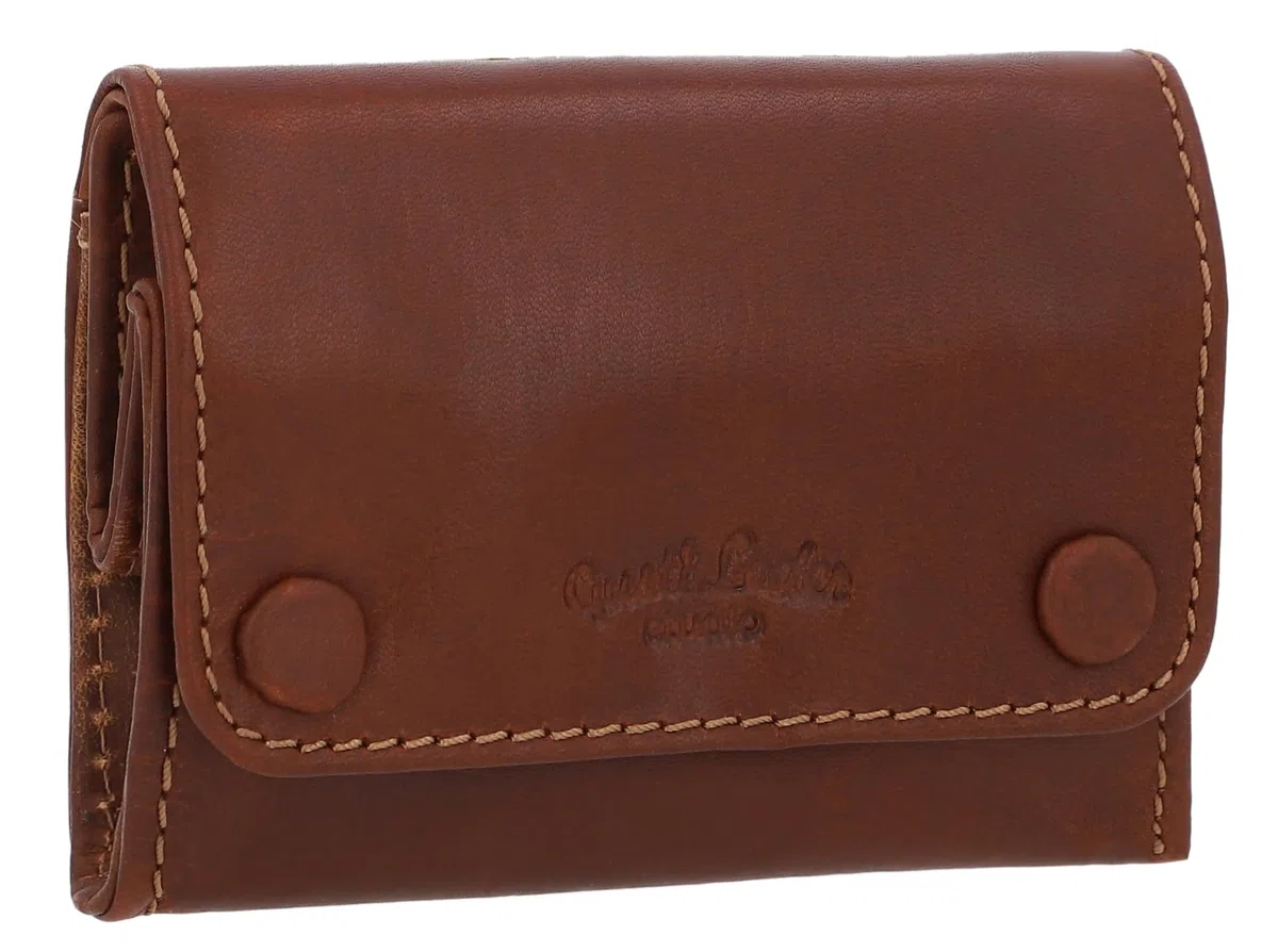 Gusti Bolsa de Tabaco - Lutz Curtido vegetal Bolso de tabaco de liar de Caucho natural Accesorio Marrón Oscuro Cuero