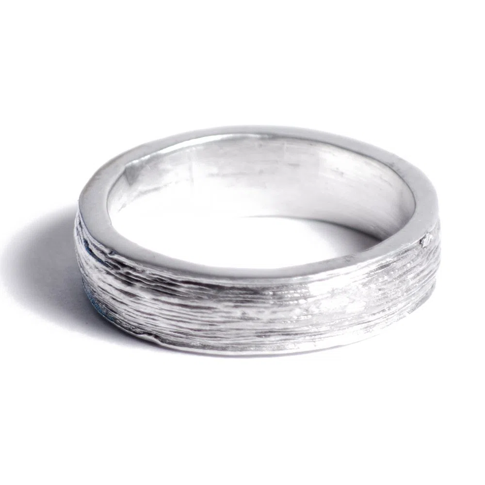 Anillo de estaño para hombre por el décimo aniversario de boda, efecto vintage, con la inscripción «Diez años»