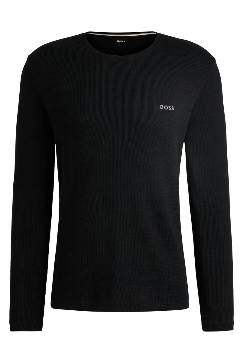 BOSS Waffle LS-Shirt Pyjama Longsleeve para Hombre