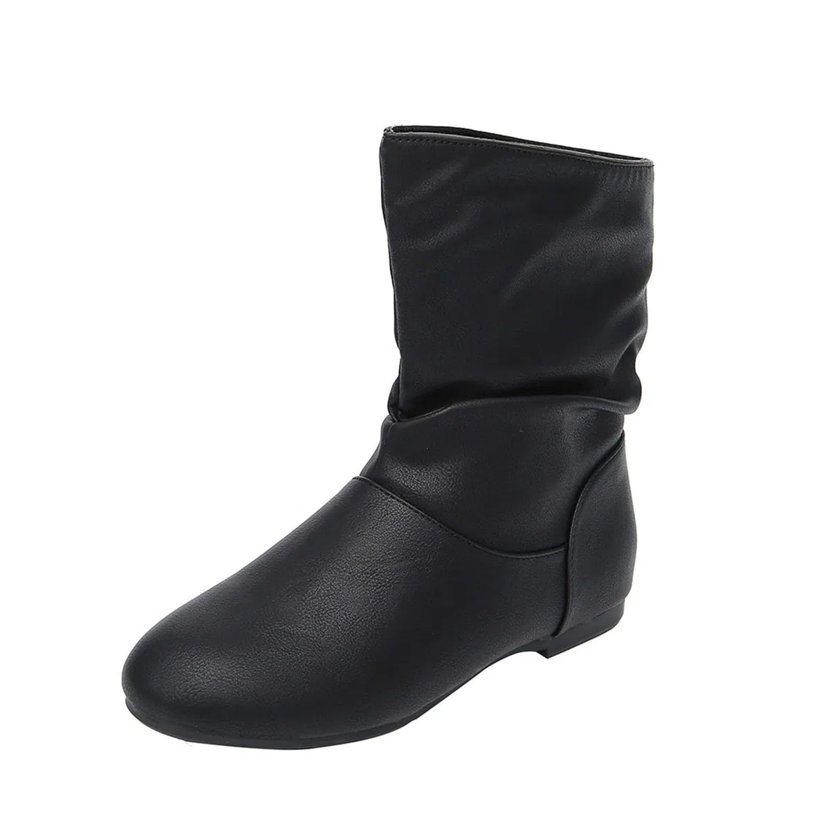 2026 Botas casuales de tacón bajo para mujer, cómodas, informales, clásicas, para actividades al aire libre, invierno, equitación, puntera redonda, sin cordones, caña media, moda